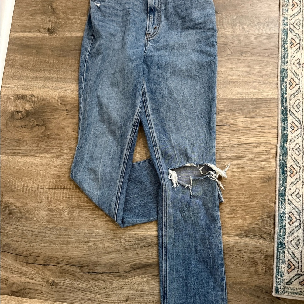 Abercrombie & Fitch Ripped Blue Skinny Jeans